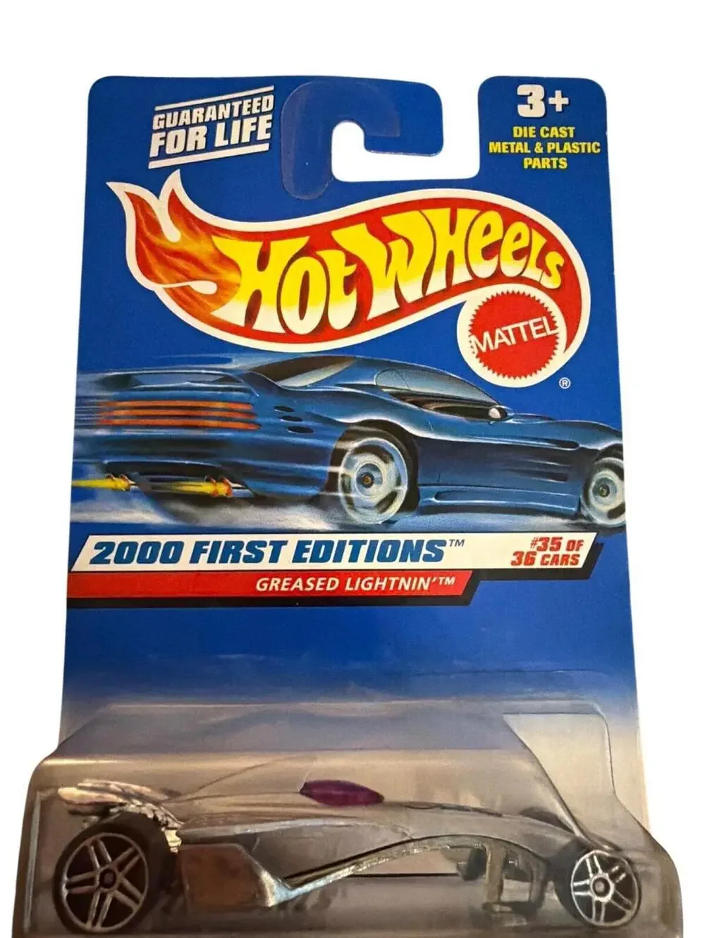 Hot Wheels 2000 First Editions Greased Lightnin #35 Of 36 Die-Cast Car Metal...